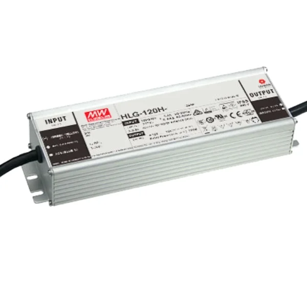 MEAN WELL HLG-120H-48AB IP65 48V 120-Watt Waterproof Dimmable LED Driver — HLG-120H-48AB-no plug