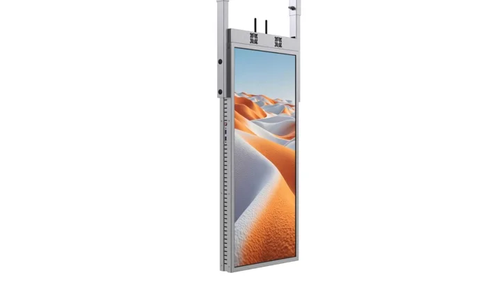 LPRM-WIN-DTP-34 34 Inch Premium Double-Sided Window Display Steel Rack Portrait LPRM-WIN-DTP-34