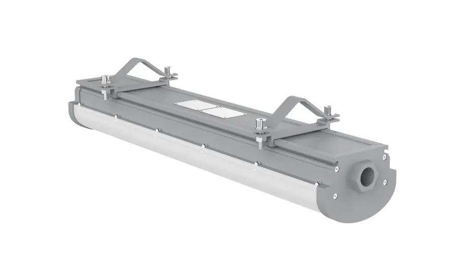 2ft 2*18W Explosion Proof Fluorescent Lighting Replacement - Class 1 Division 2 - Pole Mount — CESP-EX-LN-02P-188