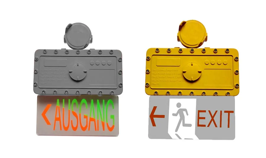 Explosion Proof Exit Sign - Class 1 Div 2 - 90 min Emergency Backup - Wall or Ceiling Mount — CESP-EX-BS5-230