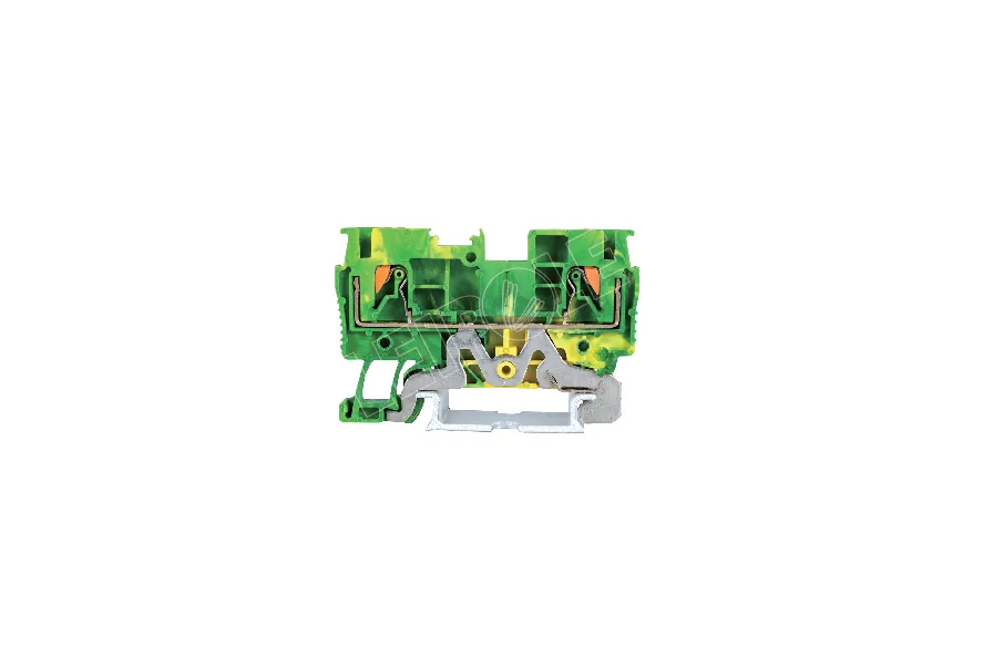 LEIPOLE JPT 2.5-PE Ground Terminal Block Industrial Earthing DIN Rail — LP-JPT-2.5-PE