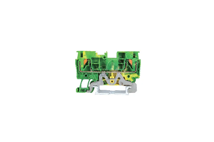 LEIPOLE JPT 4-PE Ground Terminal Block DIN Rail Industrial Protective Earthing — LP-JPT-4-PE