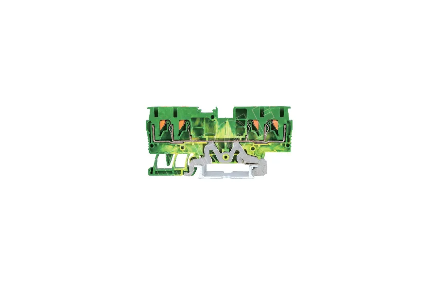 LEIPOLE JPT 4-QU-PE Ground Terminal Block DIN Rail Industrial Protective Earthing — LP-JPT-4-QU-PE