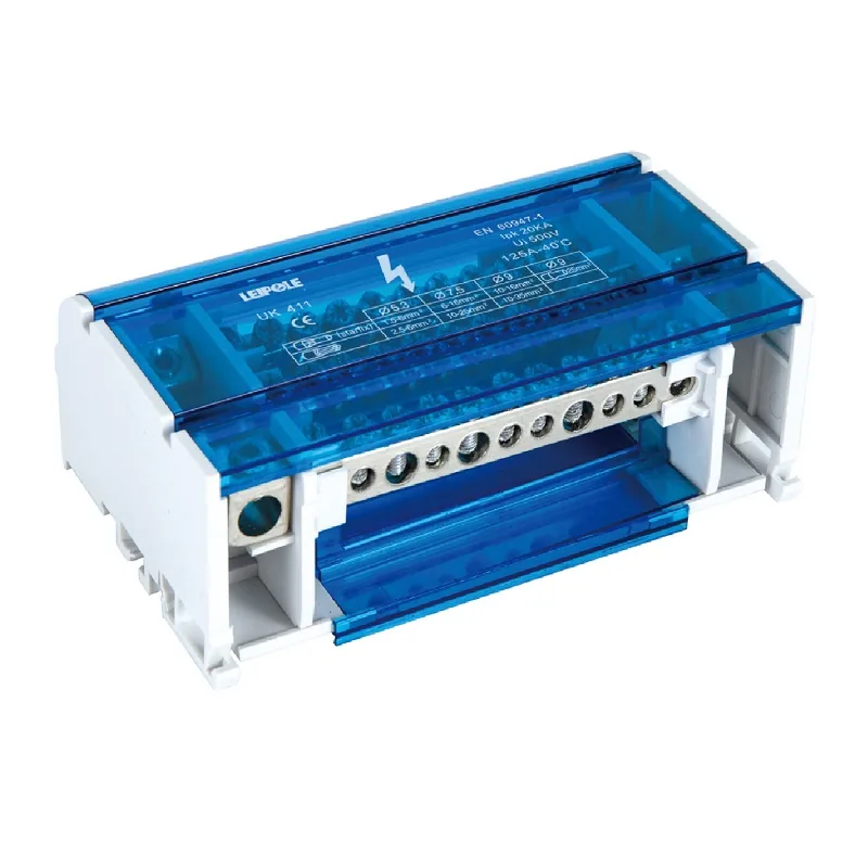 LEIPOLE UK 411 Power Distribution Block, Industrial Panel Wiring, 100A LP-UK-411